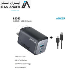شارژر دیواری انکر Anker PowerPort USB-C Charger 100W+Cable USB-C مدل B2343