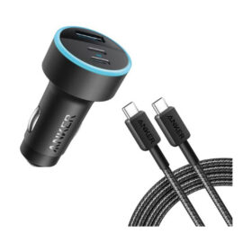 شارژر فندکی انکر Anker USB-C 335 Car Charger 67W Compact 3-Port With Cable USB-C to USB-C مدل B2736