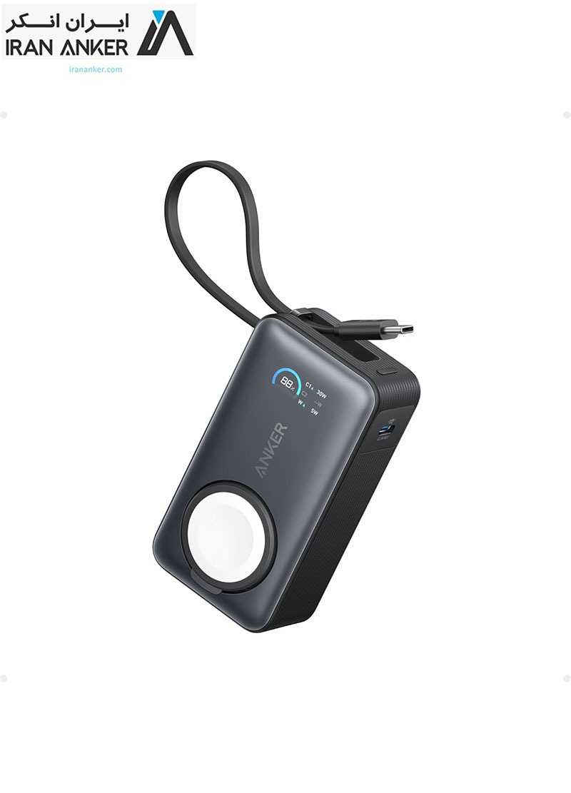 پاوربانک 10000میلی آمپر نسل پنجم انکر Anker MagGo Power Bank for Apple Watch 30W  مدل A1657