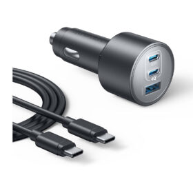 شارژر فندکی انکر Anker USB-C 535 Car Charger 67W Compact 3-Port With Cable USB-C to USB-C  مدل B2731