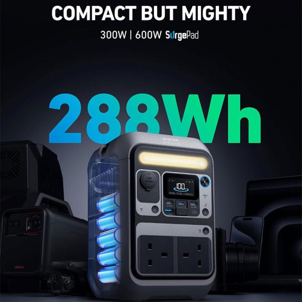 نیروگاه همراه انکر  Anker SOLIX C300(AC PLUG)Portable Power Stationمدل A1722