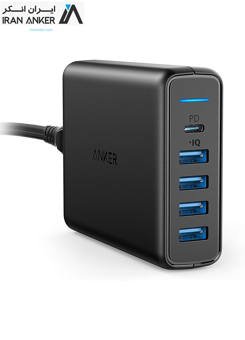 شارژر رومیزی انکر Anker USB C Wall Charger 5-Port 65W مدل A2056