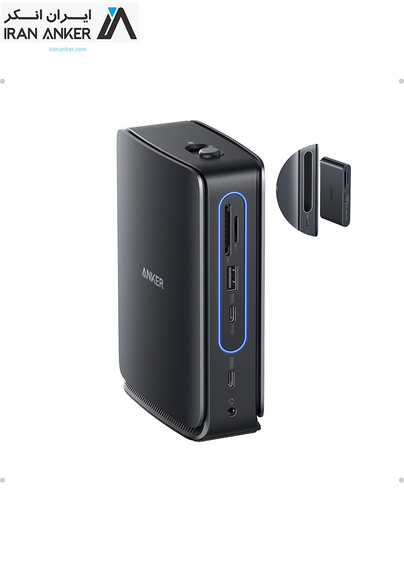 هاب پیشرفته انکر Anker Nano Laptop Docking Station with Detachable Hub13-in-1 USB-C مدل A83C3