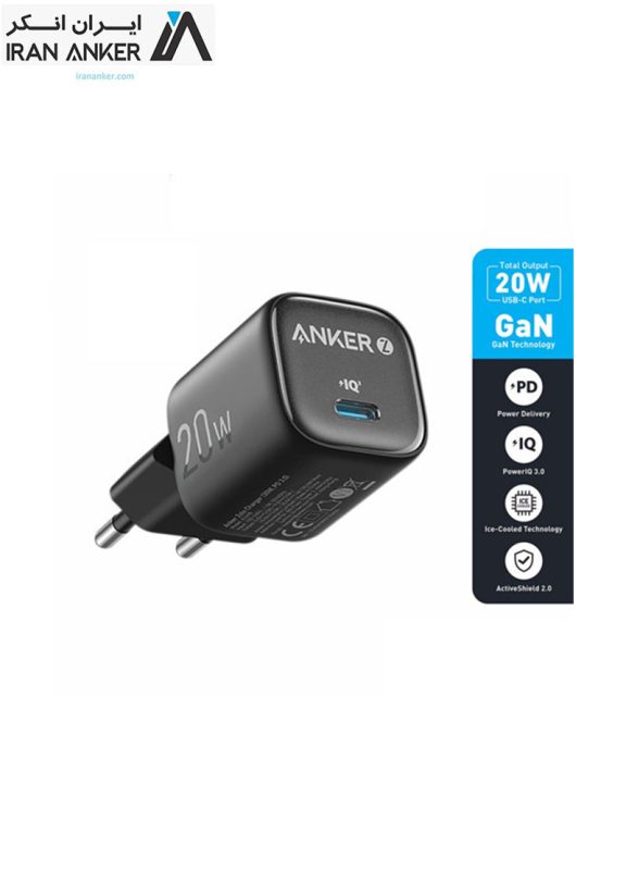 شارژر 20 واتی انکر  Anker Zolo USB-C Charger 20W مدل A2699